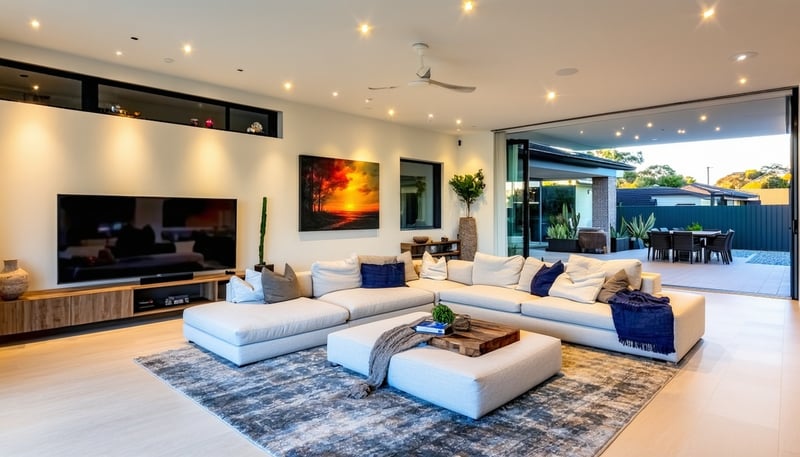 Contemporary staged living room in a Perth home Contemporary staged living room in a Perth home